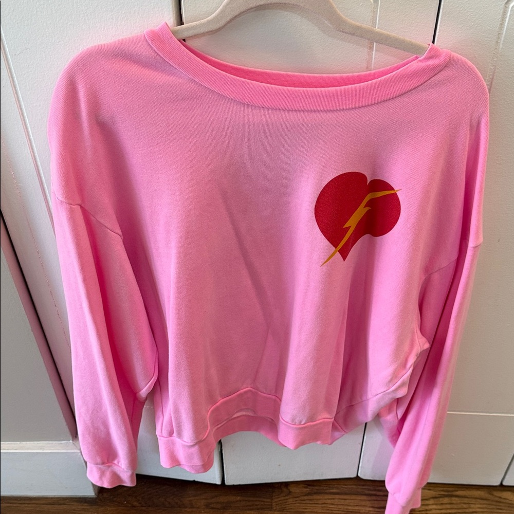 Aviator nation BOLT HEART RELAXED CREW SWEATSHIRT